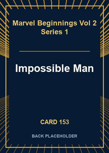 Impossible Man back card image