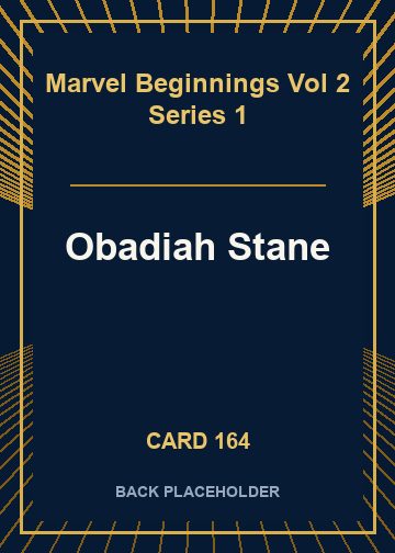 Obadiah Stane back card image