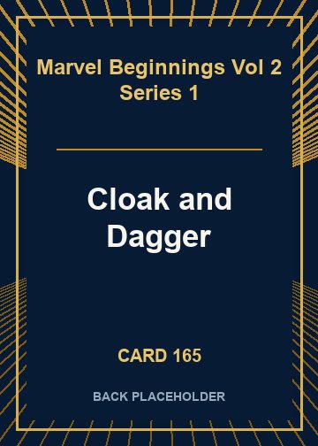 Cloak and Dagger back card image