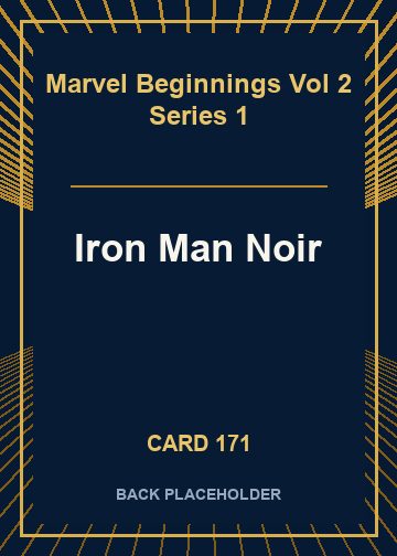 Iron Man Noir back card image
