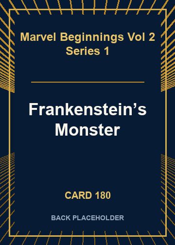 Frankenstein’s Monster back card image