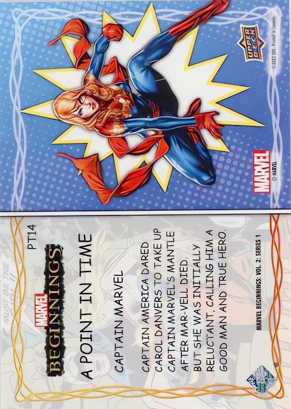 Captain Marvel back card image