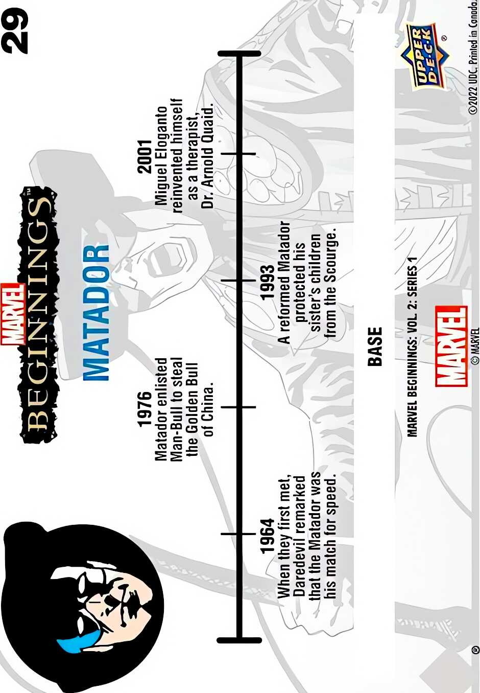 Matador back artwork