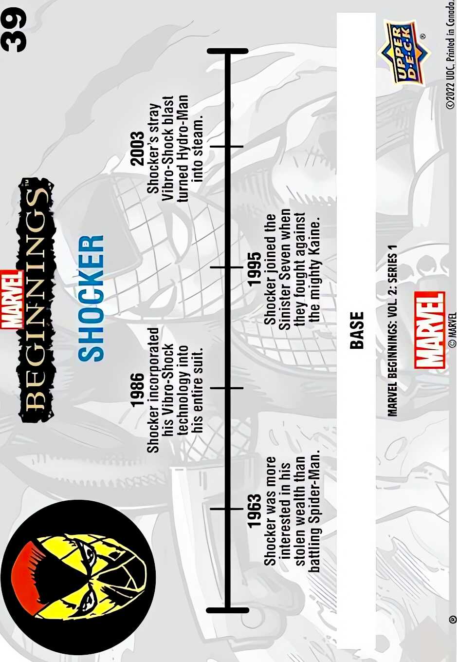 Shocker back card image