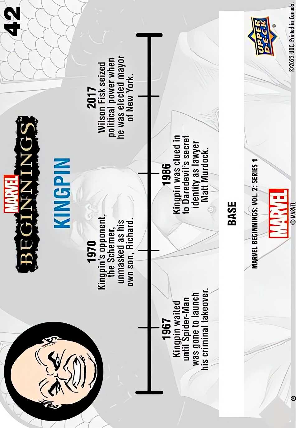 Kingpin back card image
