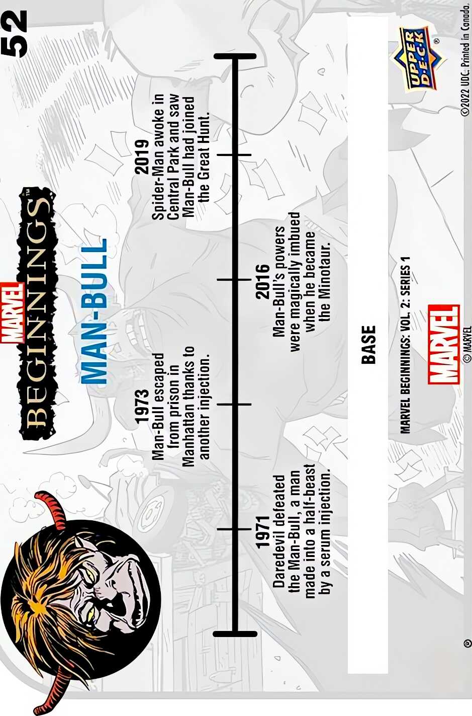 Man-Bull back card image
