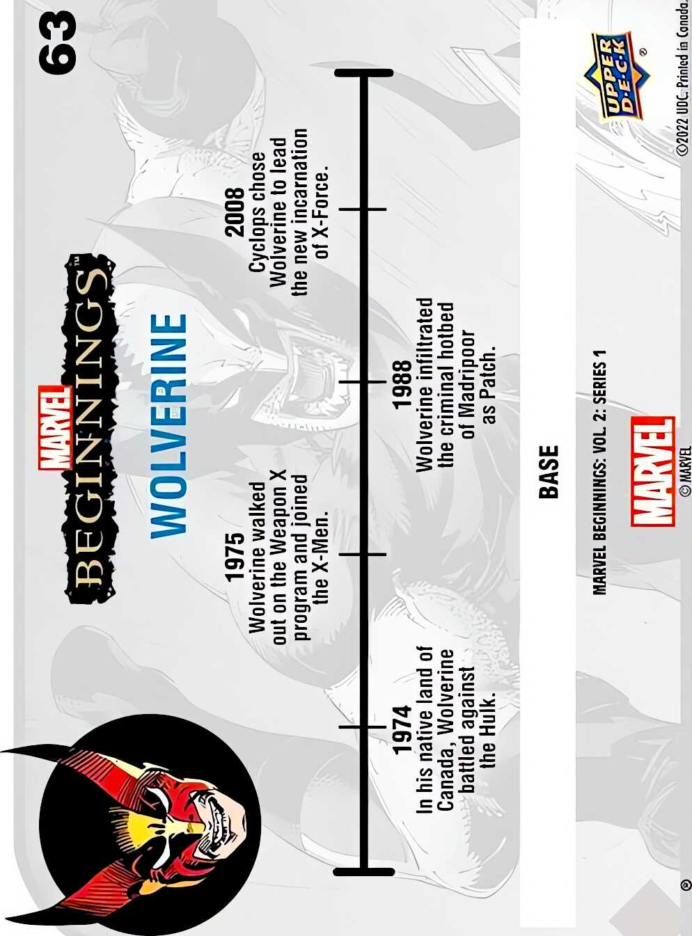 Wolverine back card image