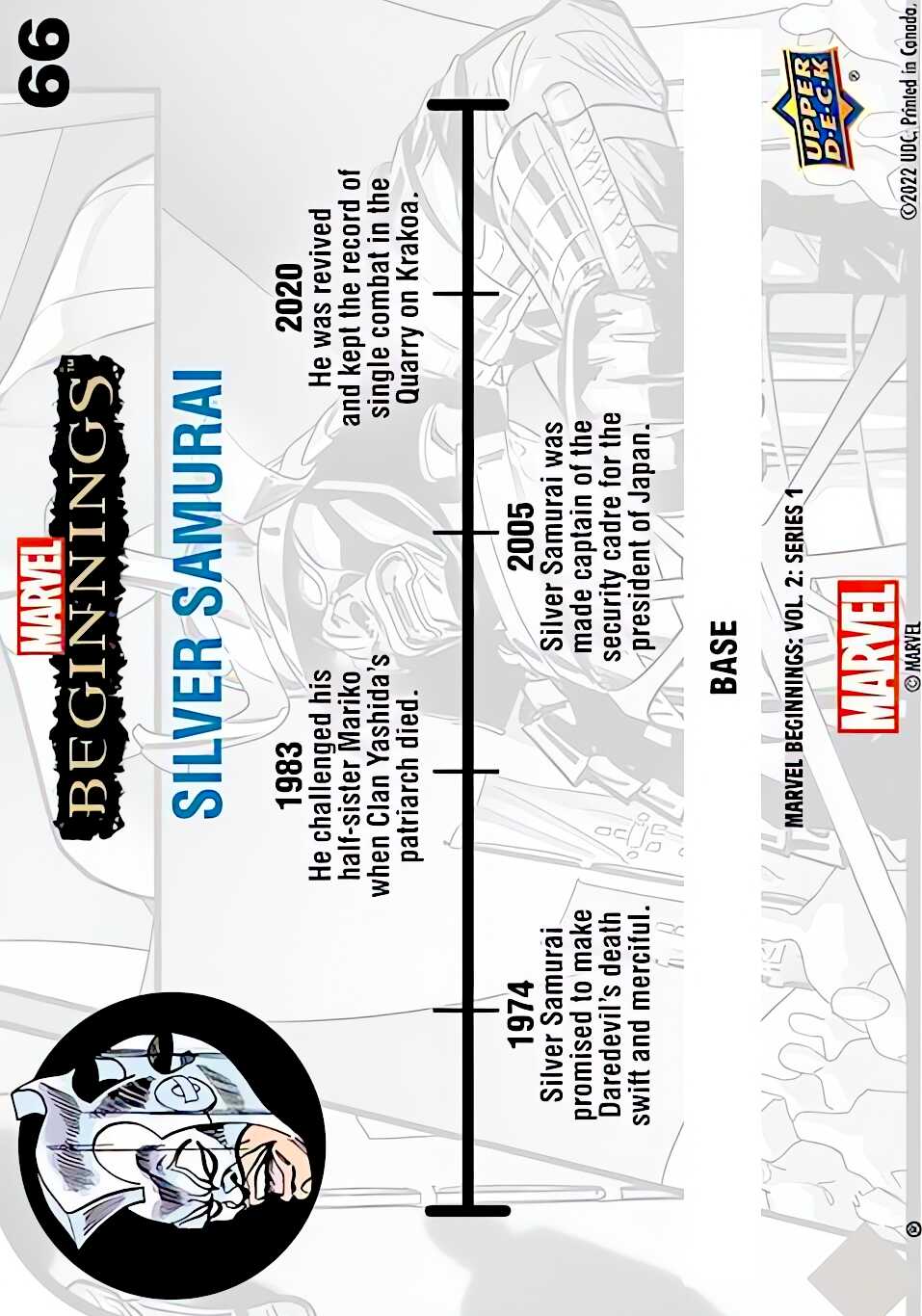 Silver Samurai back card image