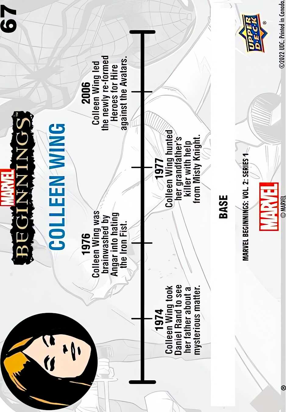 Colleen Wing back card image