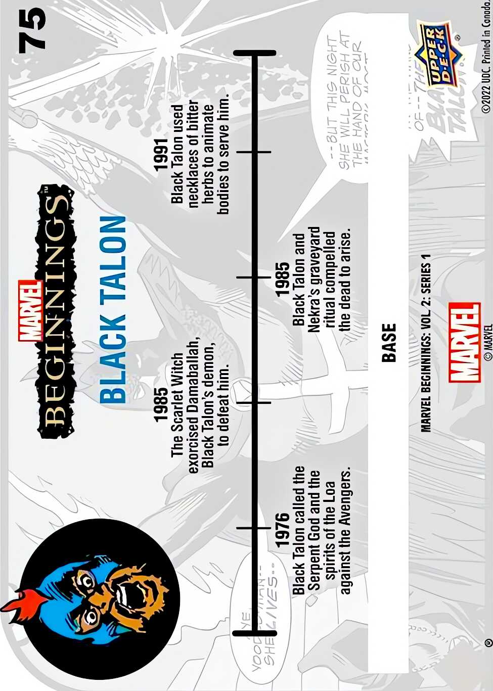 Black Talon back card image