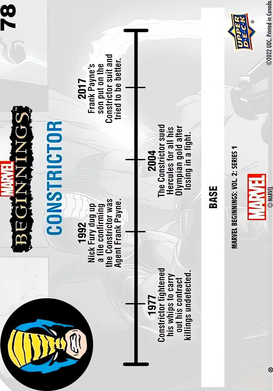 Constrictor back card image