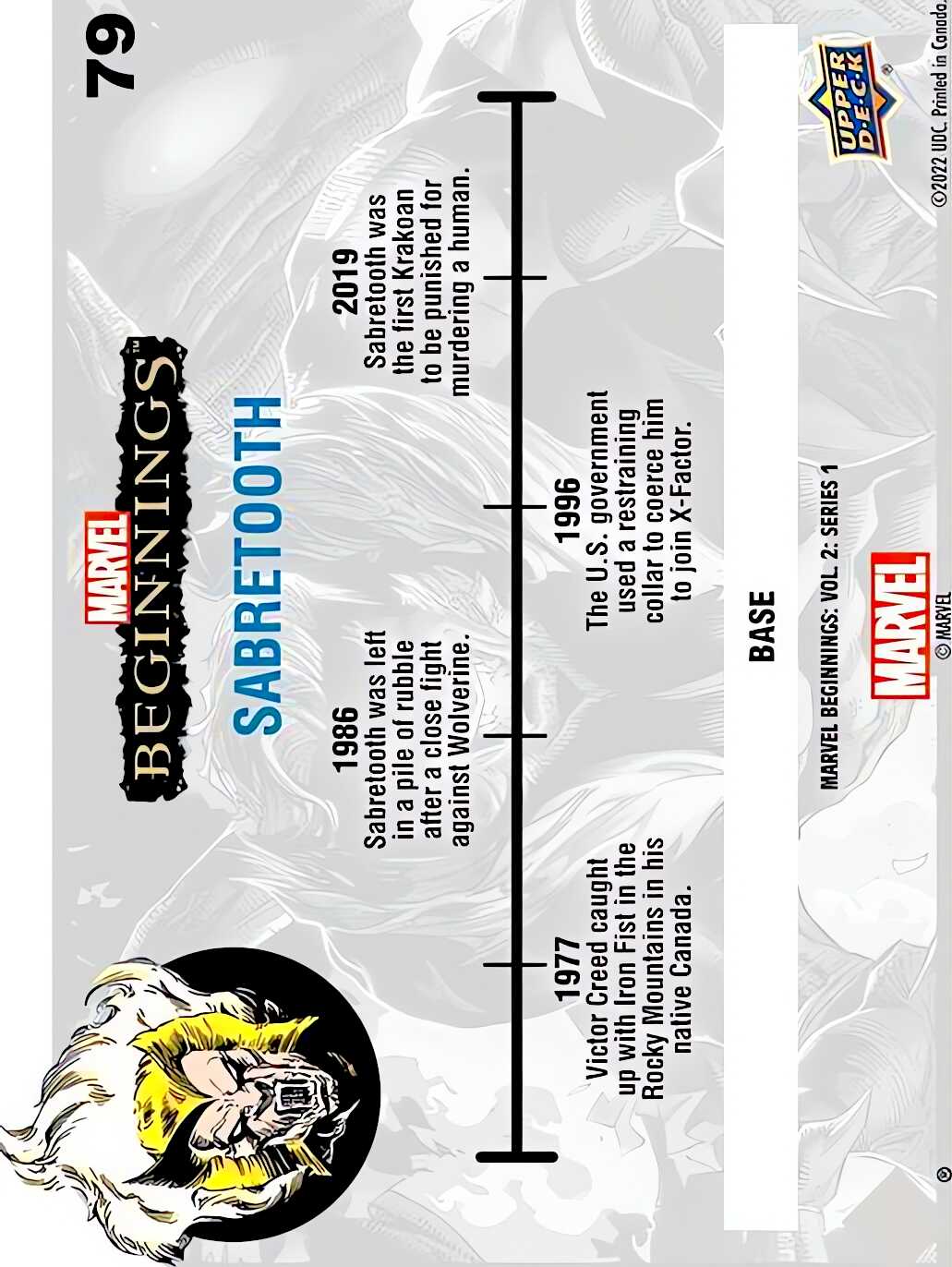 Sabretooth back card image