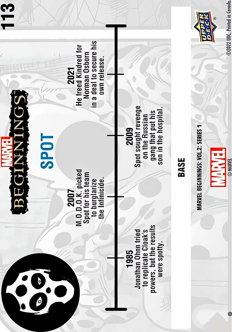 Spot back card image