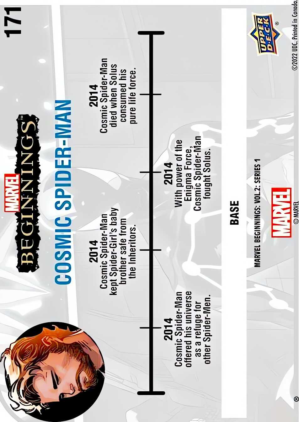 Cosmic Spider-Man back card image