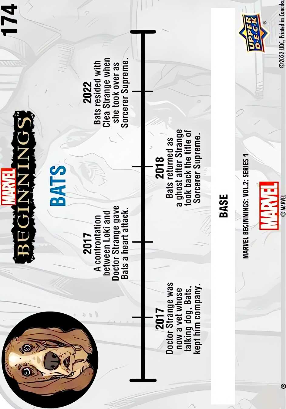 Bats back card image