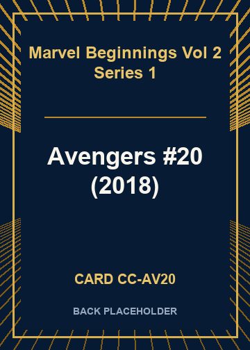 Avengers #20 (2018) back card image