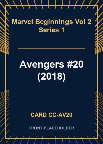 Avengers #20 (2018) front card image