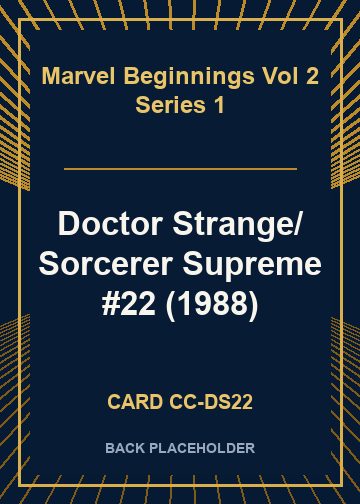Doctor Strange/ Sorcerer Supreme #22 (1988) back card image