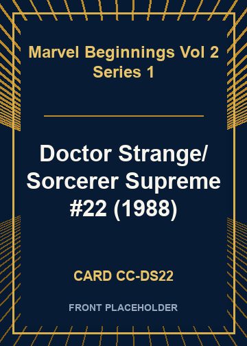 Doctor Strange/ Sorcerer Supreme #22 (1988) card thumbnail