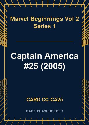 Captain America #25 (2005) back card image