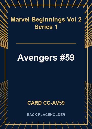 Avengers #59 back card image