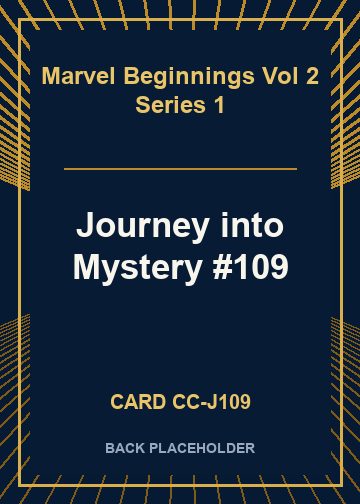 Journey into Mystery #109 back card image