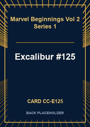 Excalibur #125 back card image