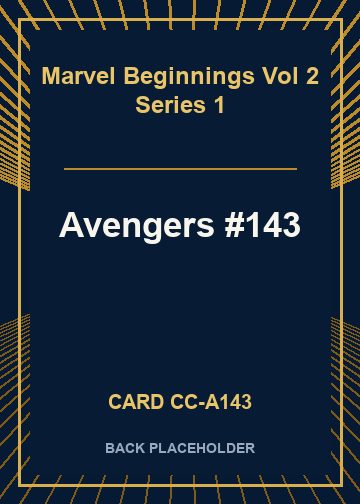 Avengers #143 back card image