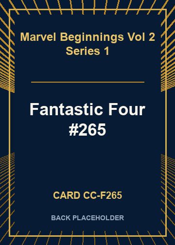 Fantastic Four #265 back card image