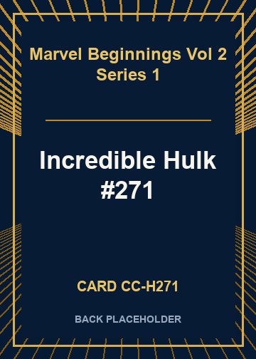 Incredible Hulk #271 back card image