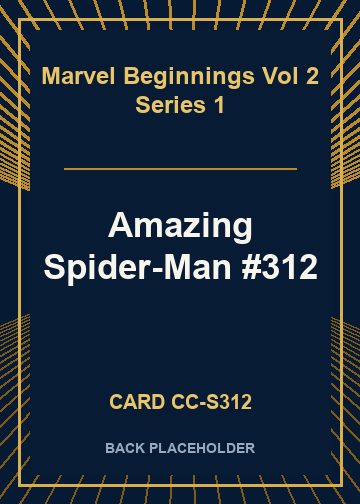 Amazing Spider-Man #312 back card image