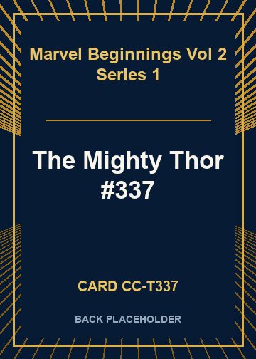 The Mighty Thor #337 back card image