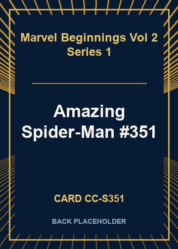 Amazing Spider-Man #351 back card image