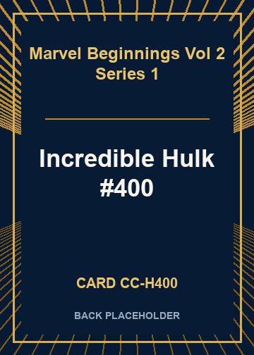 Incredible Hulk #400 back card image