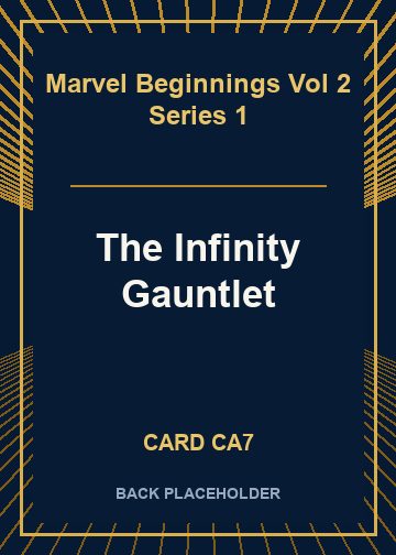 The Infinity Gauntlet back card image