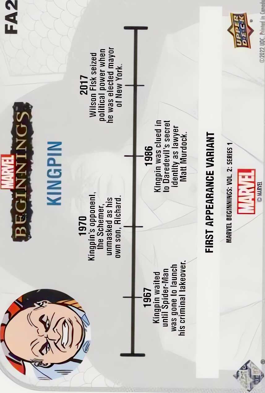 Kingpin back card image