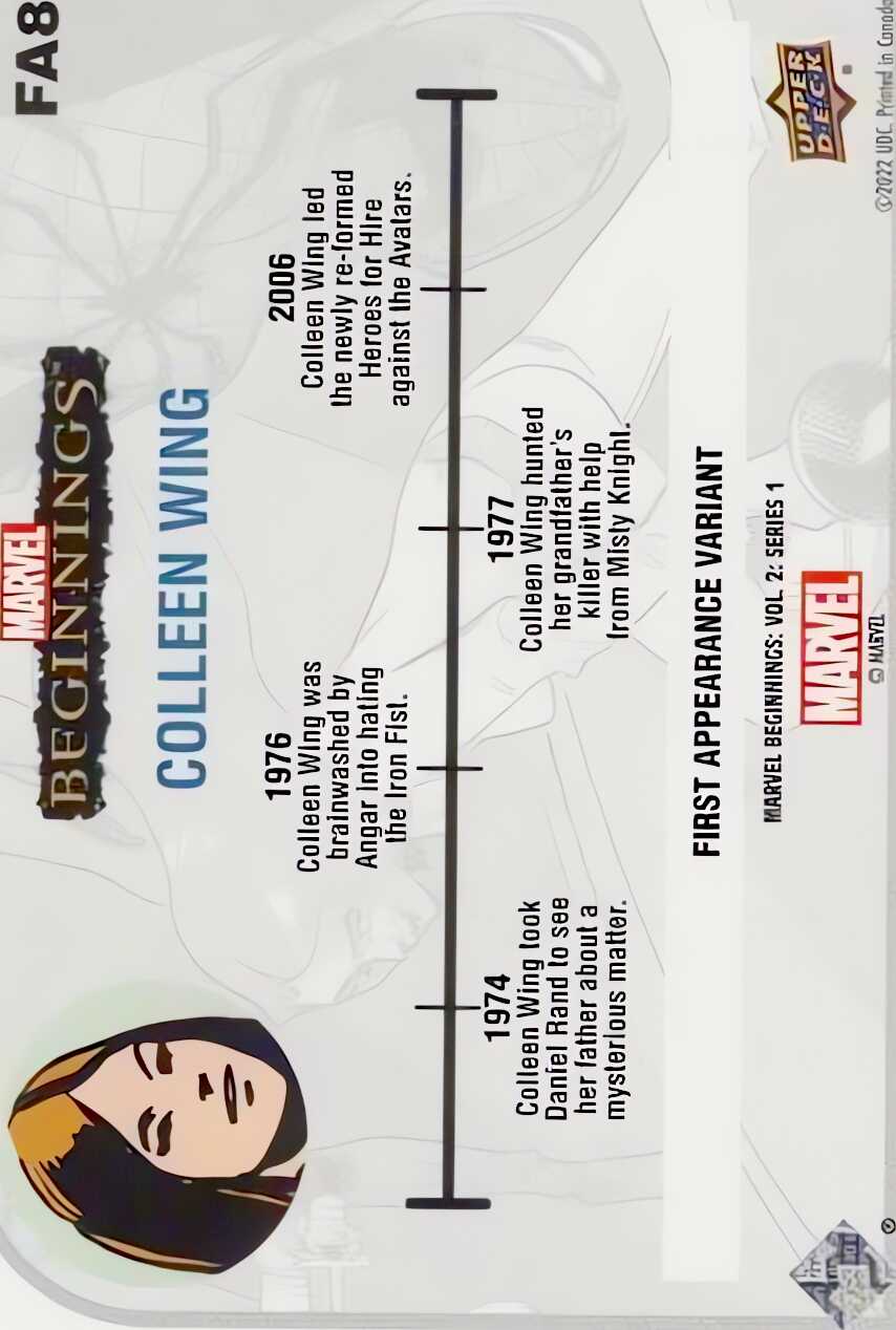 Colleen Wing back card image
