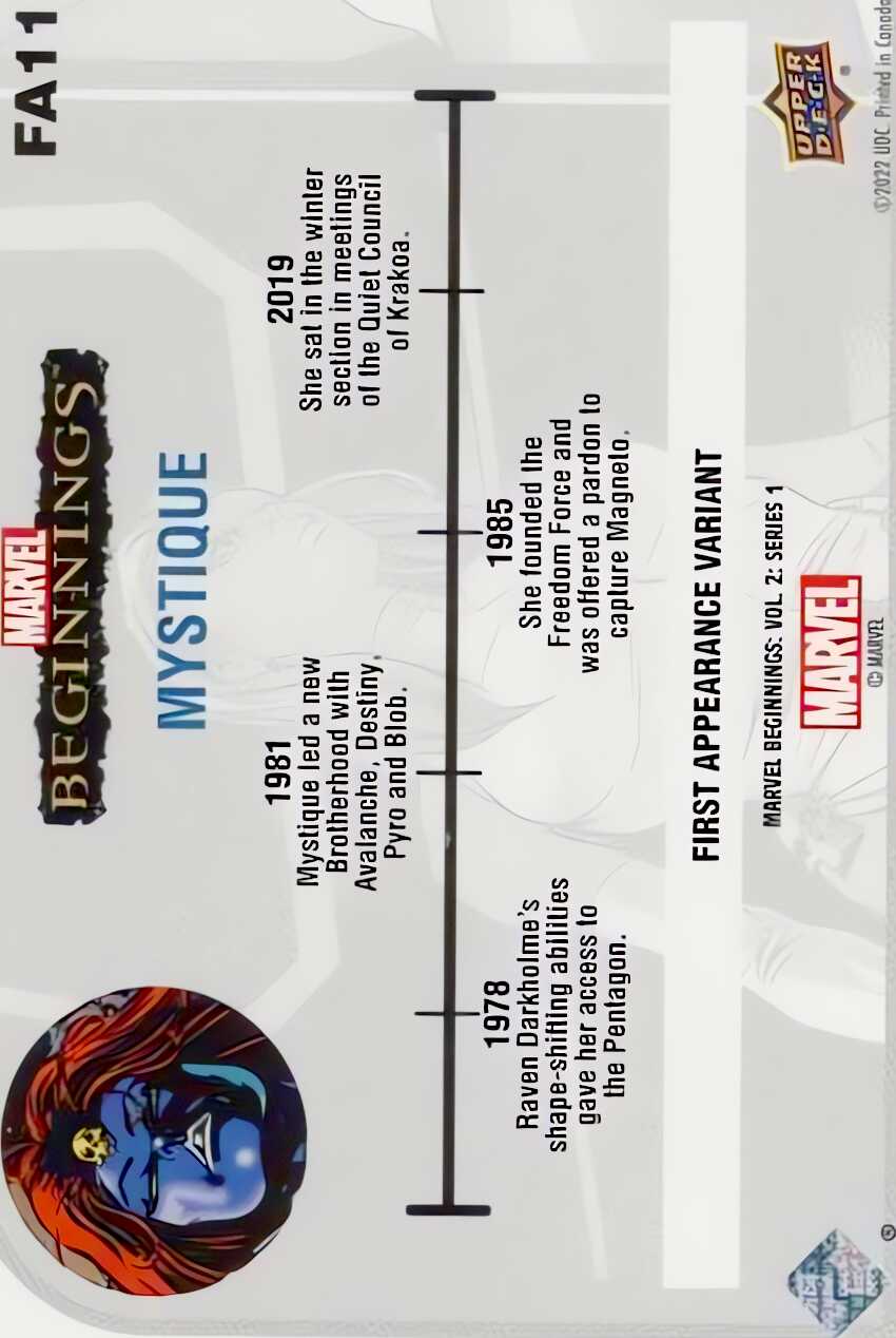 Mystique back card image