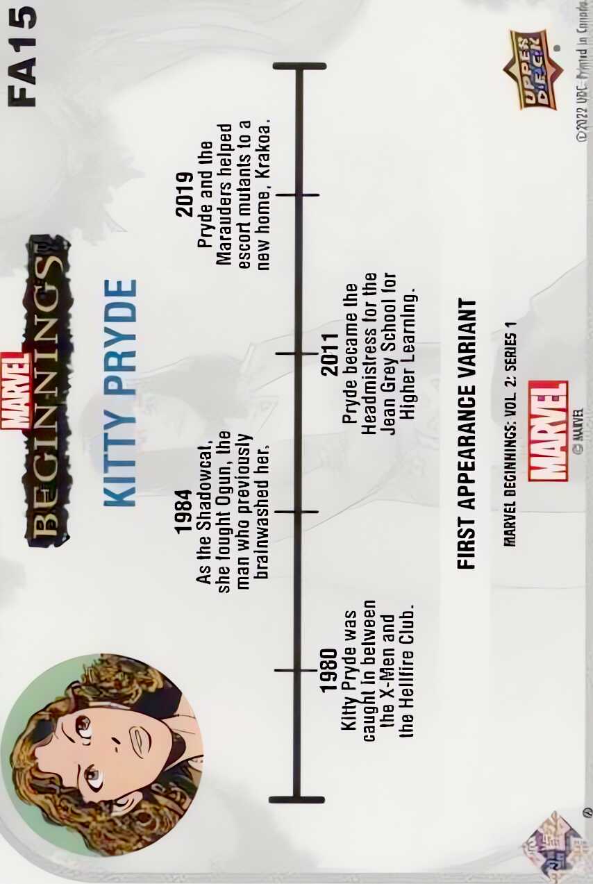Kitty Pryde back card image