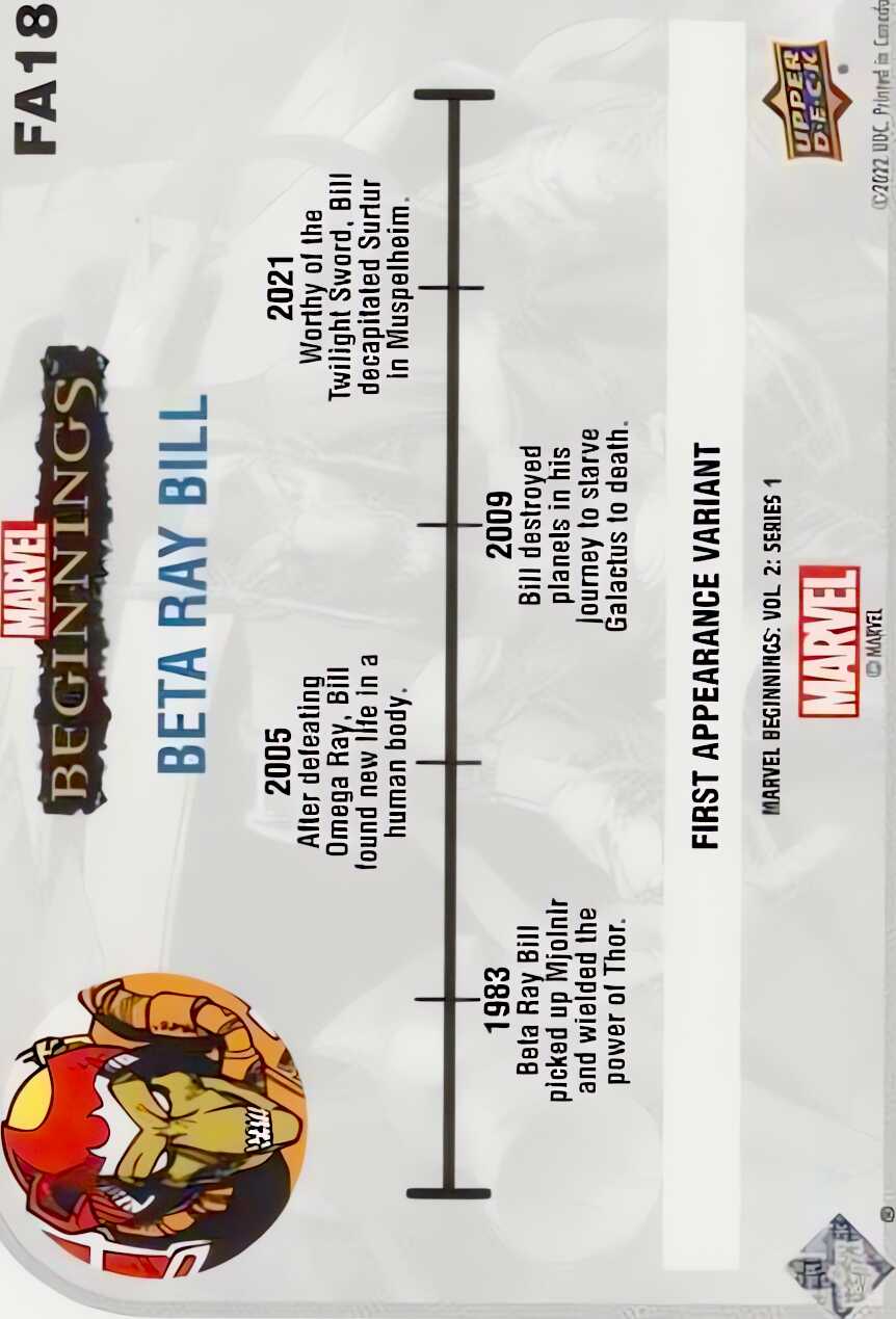 Beta Ray Bill back card image