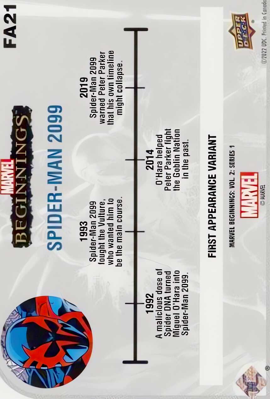 Spider-Man 2099 back card image