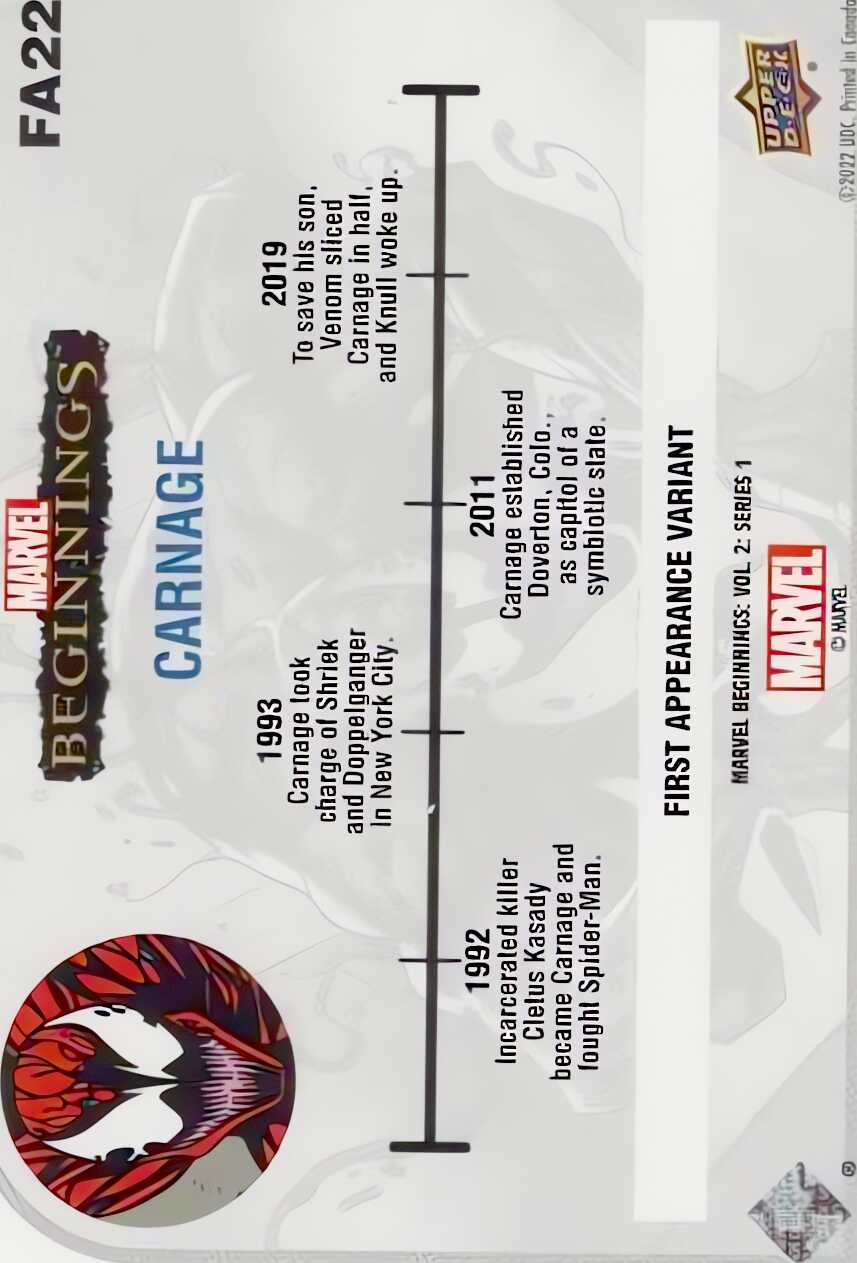 Carnage back card image
