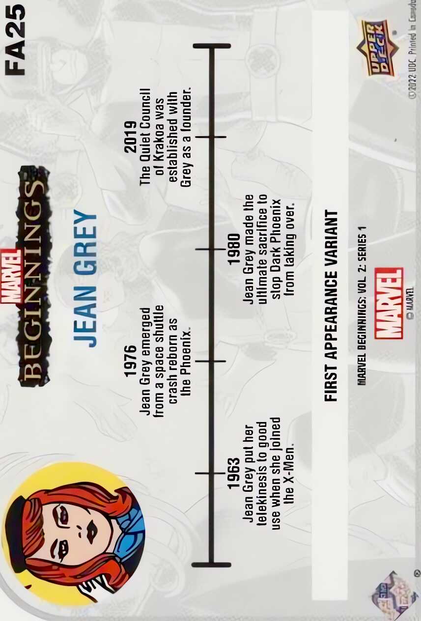 Jean Grey back card image