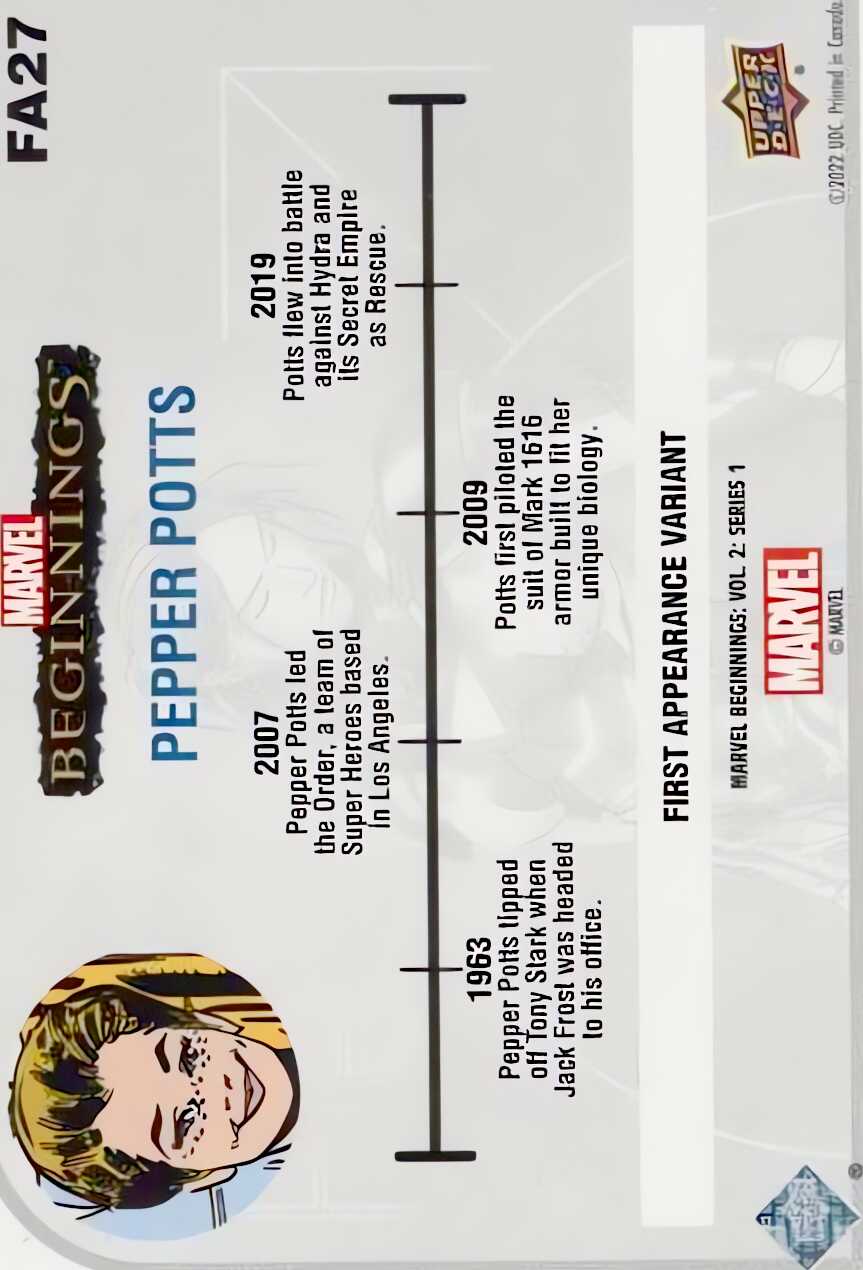 Pepper Potts back card image