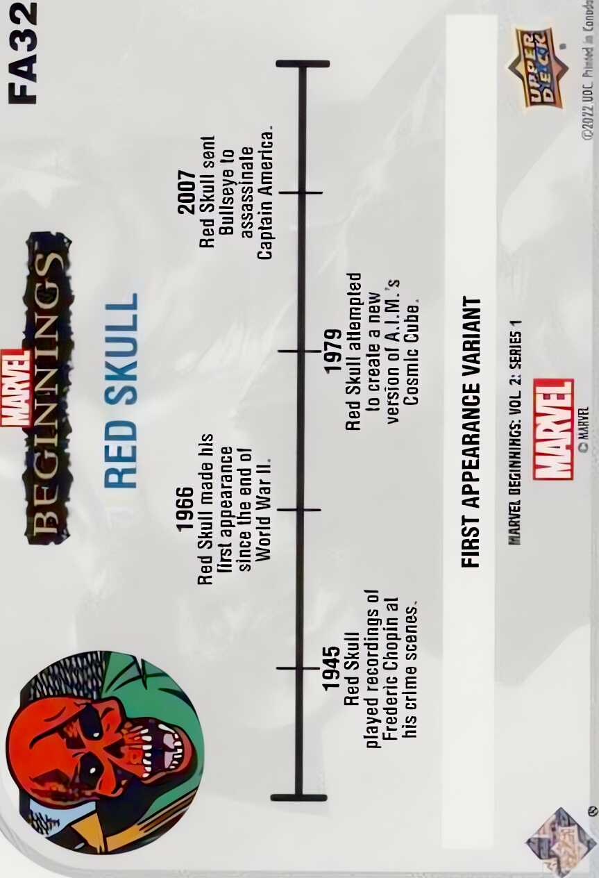 Red Skull back card image