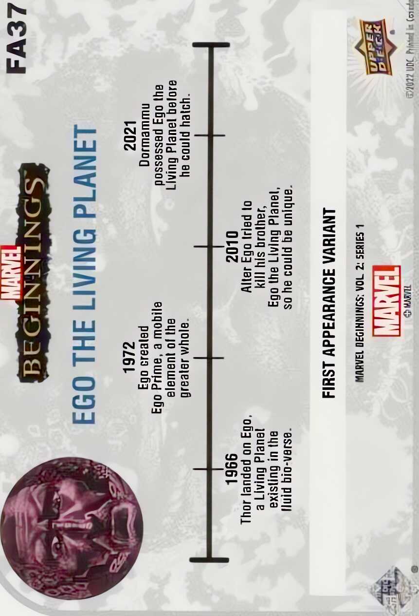 Ego The Living Planet back card image