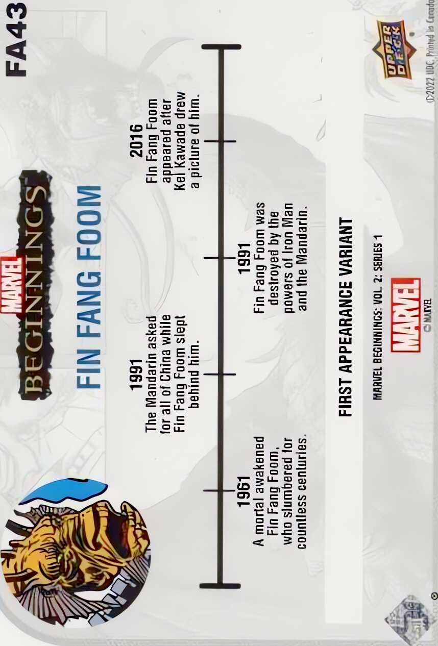 Fin Fang Foom back card image