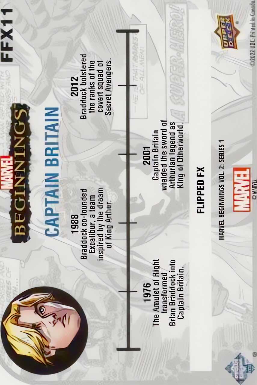 Captain Britain back card image