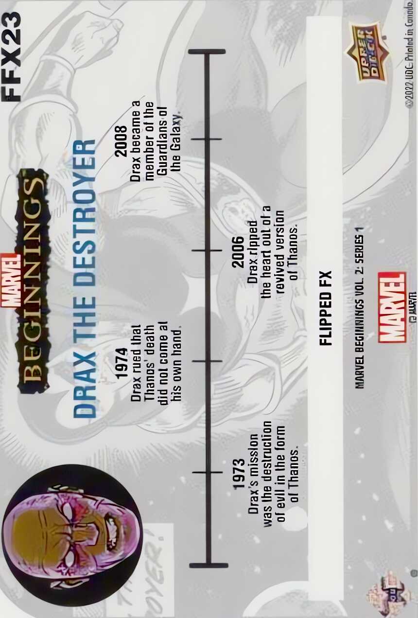 Drax The Destroyer back card image