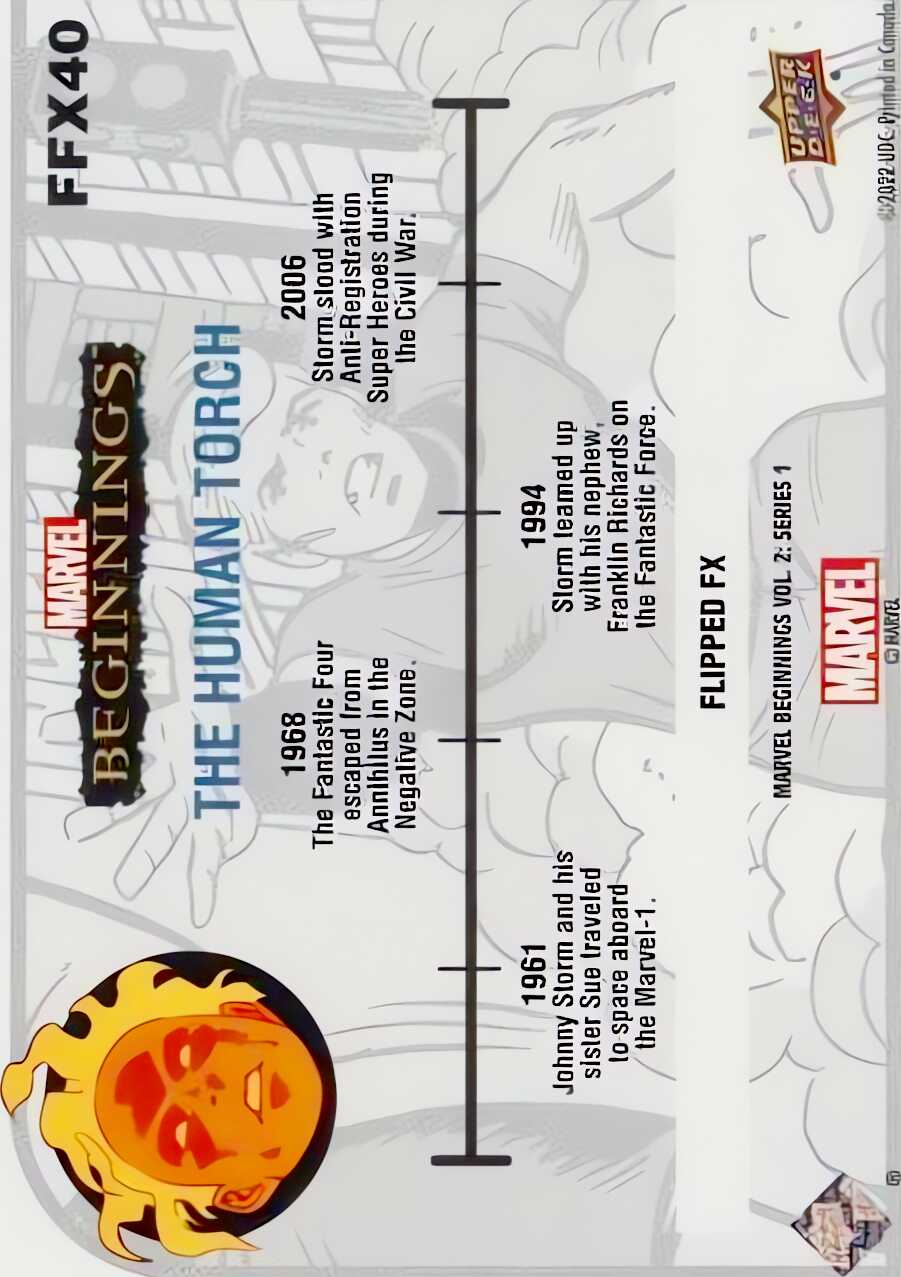 Johnny Storm back card image